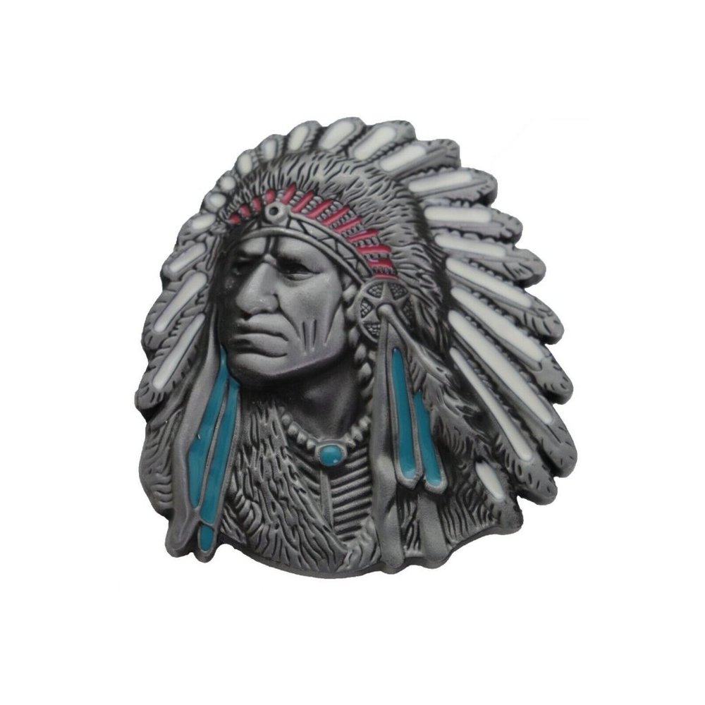 Men Women Silver Metal Western Fashion Belt Buckle Cowboy Native American Indian